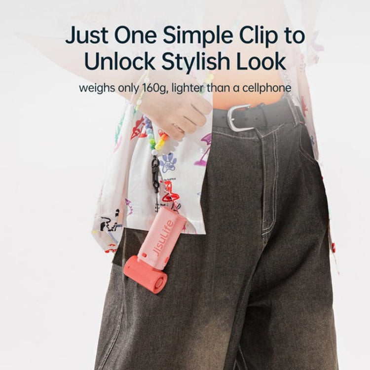 JisuLife Life9 High Speed Handheld Small Fan Mini Portable USB Rechargeable Desktop Cooling Electric Fan, Battery Capacity: 3600mAh(Pink) - free shipping - PMC Jewellery - Order now!