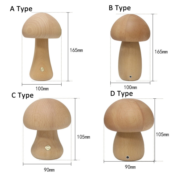 Mushroom Shape Night Light Touch Control Dimmable Bedside Atmosphere Lamp, Style: A Type Beech - Night Lights by PMc TechLife | Online Shopping South Africa | PMc TechLife | Buy Now Pay Later Mobicred