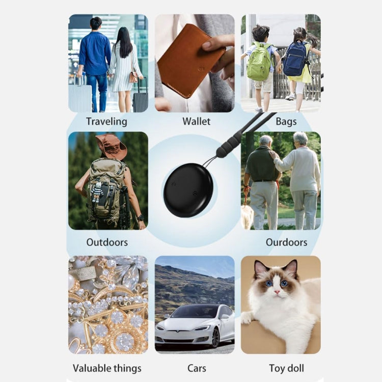 For Apple Series S10 Round Smart Global Anti-Lost Device IP67 Waterproof Locator(White) - Pet Tracker by PMC TechLife | Online Shopping South Africa | PMC TechLife | Buy Now Pay Later Mobicred