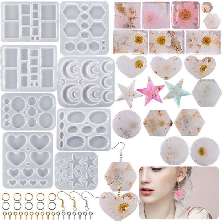 DIY Epoxy Resin Three-Dimensional Geometric Pendant Earring Silicone Mold, Spec: Pentagram - free shipping - PMc TechLife - Order now!