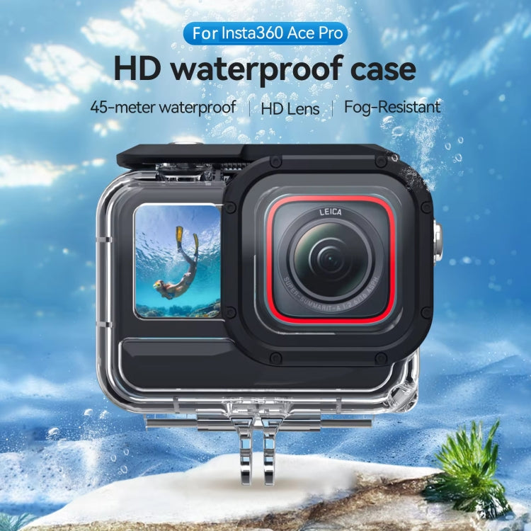 For Insta360 Ace Pro Camera TELESIN 45m Waterproof Case Underwater Diving Housing Cover - Case & Bags by TELESIN | Online Shopping South Africa | PMC TechLife | Buy Now Pay Later Mobicred