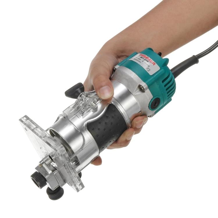 MOYI Aluminum Body Multifunctional Small Electric Woodworking Carving Slotting Trimming Machine, Specifications: 15 Milling Cutters EU Plug - free shipping - PMc TechLife - Order now!