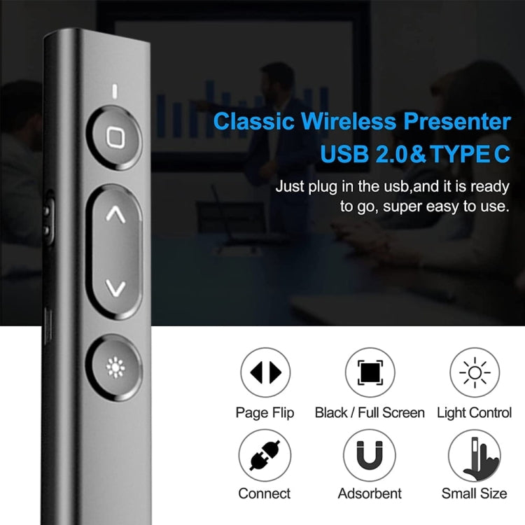 B2 2.4GHz Dual-Mode Conference PPT Wireless Page Turning Pen Multimedia Infrared Laser Pointer(Pink) -  by PMC Jewellery | Online Shopping South Africa | PMC Jewellery | Buy Now Pay Later Mobicred