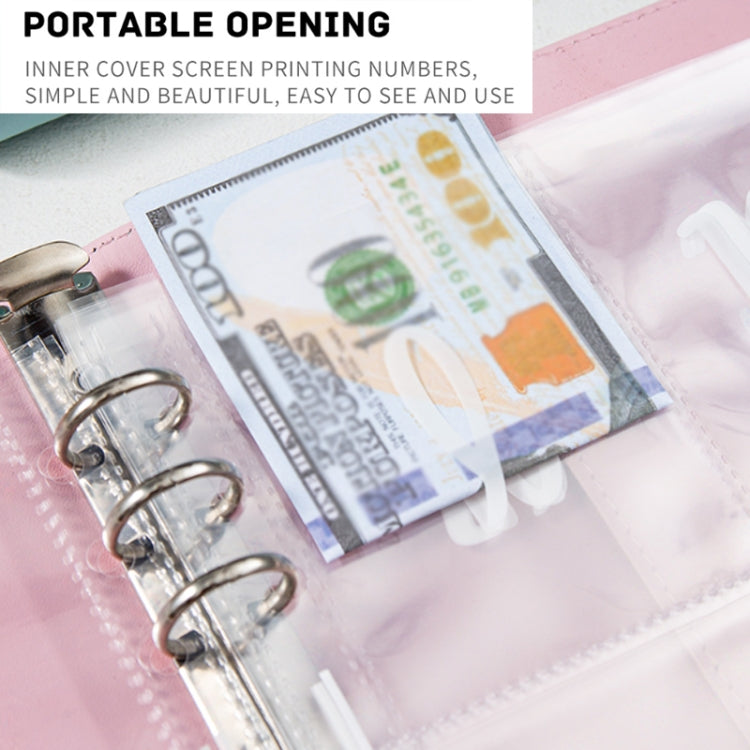 A5 100 Day Savings Challenge Envelope Budget Planner Binder Notebook Handbook, Color: Pattern Black - Notebooks by PMC TechLife | Online Shopping South Africa | PMC TechLife | Buy Now Pay Later Mobicred