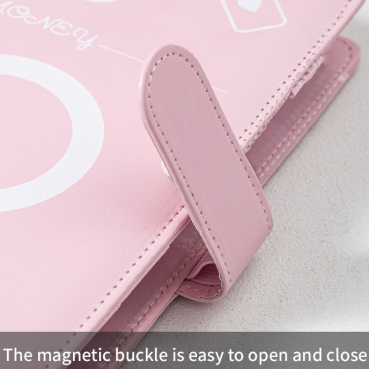 A5 100 Day Savings Challenge Envelope Budget Planner Binder Notebook Handbook, Color: Pattern Pink - Notebooks by PMC TechLife | Online Shopping South Africa | PMC TechLife | Buy Now Pay Later Mobicred