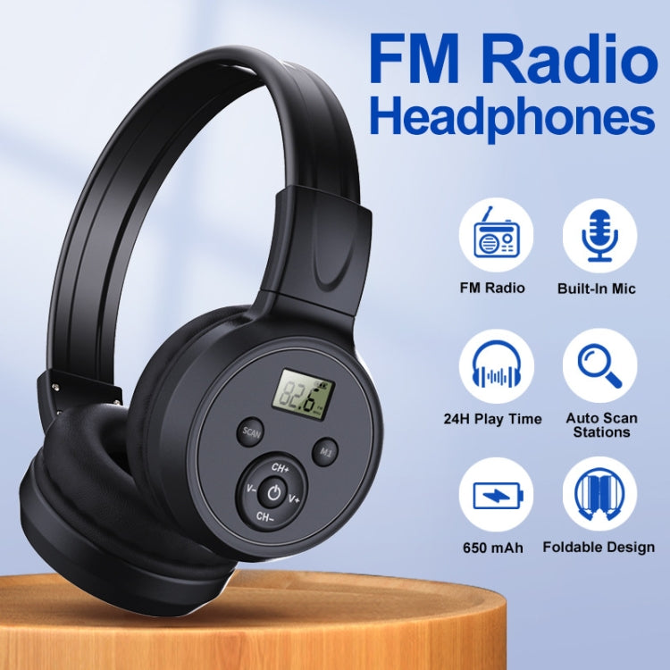 F4 Digital Display Automatic Scanning Foldable FM Radio Headphone, Spec: Charging Version - Radio Player by PMC TechLife | Online Shopping South Africa | PMC TechLife | Buy Now Pay Later Mobicred
