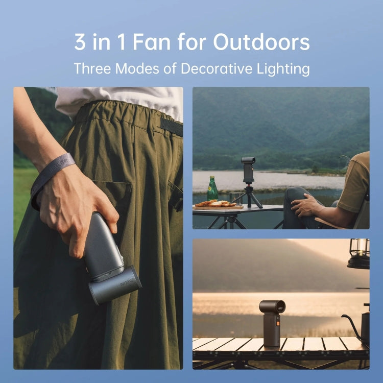 JisuLife FA55 Handheld Portable Small Fan Mini Rechargeable Electric Fan(Dark Gray) - free shipping - PMC TechLife - Order now!