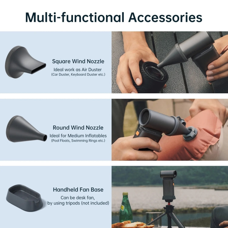 JisuLife FA55 Handheld Portable Small Fan Mini Rechargeable Electric Fan(Dark Gray) - free shipping - PMC TechLife - Order now!