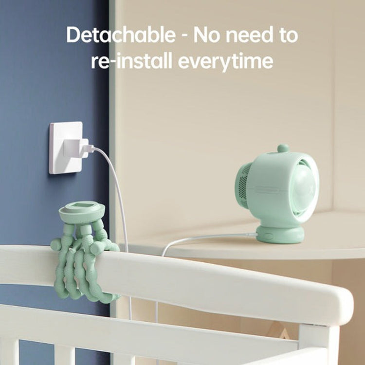 JisuLife Stroller Fan Life2S High Speed Energy Saving Stroller Mini Fan Octopus Bladeless Swingable Head Air Purifying Fan(Mint Green) - free shipping - PMC TechLife - Order now!