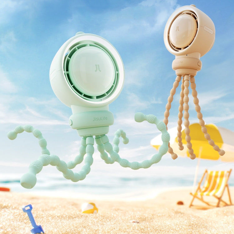 JisuLife Stroller Fan Life2S High Speed Energy Saving Stroller Mini Fan Octopus Bladeless Swingable Head Air Purifying Fan(Brown) - free shipping - PMC TechLife - Order now!