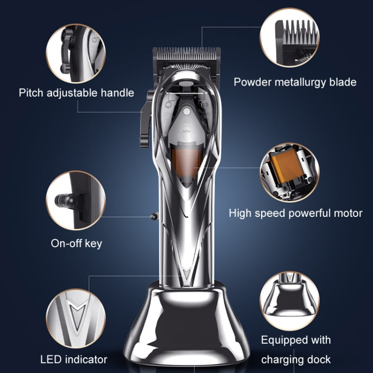 Rechargeable Magnetic Suspension High-speed Electric Hair Clipper(Silver) - free shipping - PMC TechLife - Order now!