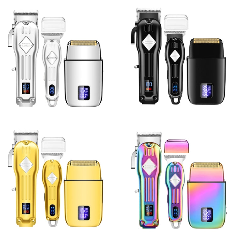 3pcs /Set Men Home Hair Salon High-power Hair Clipper(Colorful) - free shipping - PMC TechLife - Order now!