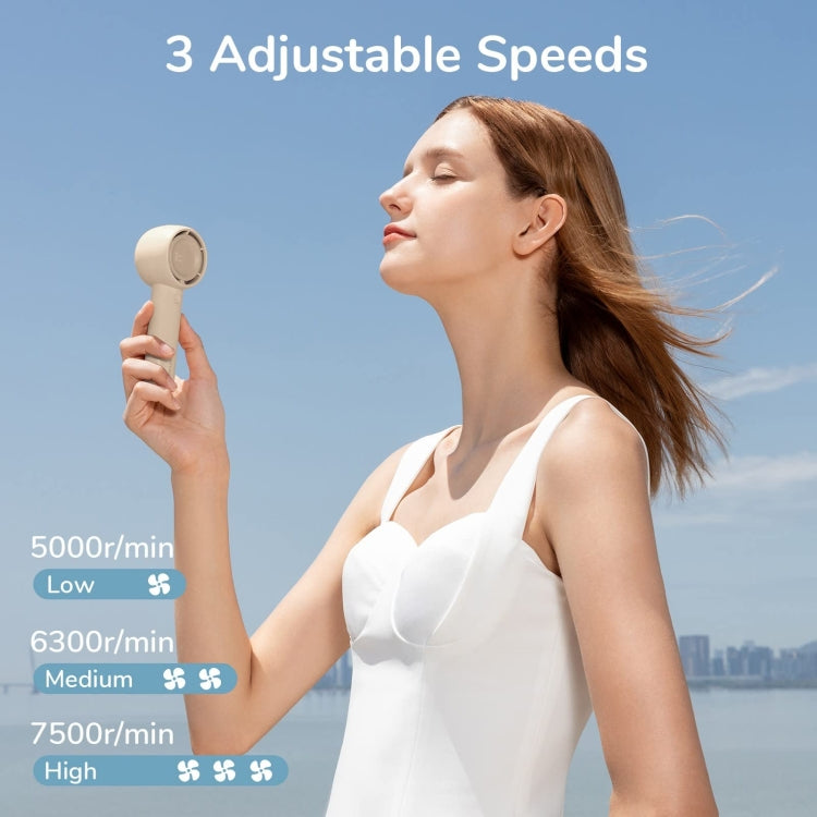 JisuLife FA42 Handheld Portable Small Rechargeable Turbo Fan, Color: Brown 4500mAh - Electric Fans by JisuLife | Online Shopping South Africa | PMC TechLife | Buy Now Pay Later Mobicred