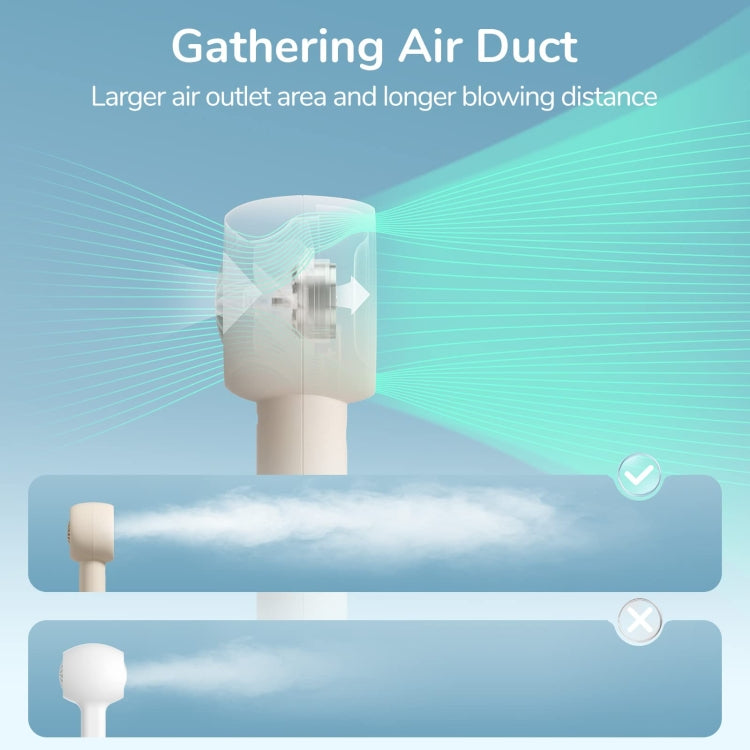 JisuLife FA42 Handheld Portable Small Rechargeable Turbo Fan, Color: Mint Green 2000mAh - free shipping - PMC TechLife - Order now!