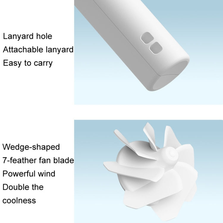 JisuLife FA42 Handheld Portable Small Rechargeable Turbo Fan, Color: White 4500mAh - Electric Fans by JisuLife | Online Shopping South Africa | PMC TechLife | Buy Now Pay Later Mobicred