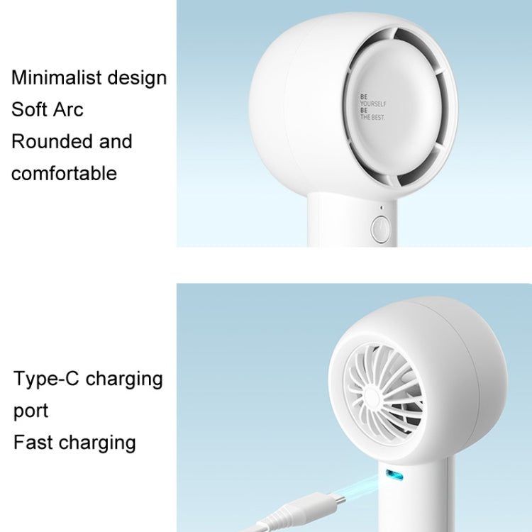 JisuLife FA42 Handheld Portable Small Rechargeable Turbo Fan, Color: White 4500mAh - Electric Fans by JisuLife | Online Shopping South Africa | PMC TechLife | Buy Now Pay Later Mobicred