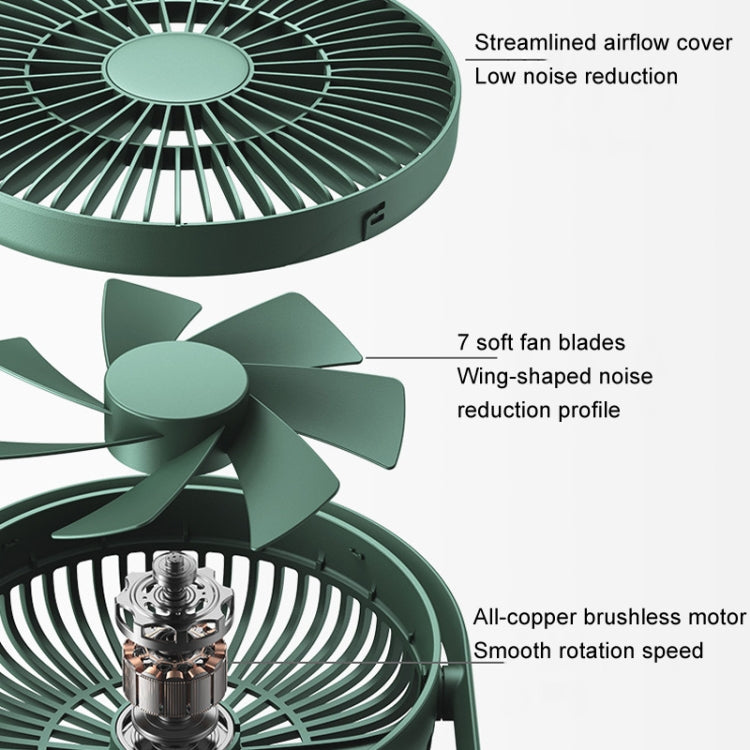 JisuLife FA19 4000mAh Wireless Rechargeable Desktop Mini Fan Silent Portable Fan(White) - free shipping - PMC TechLife - Order now!