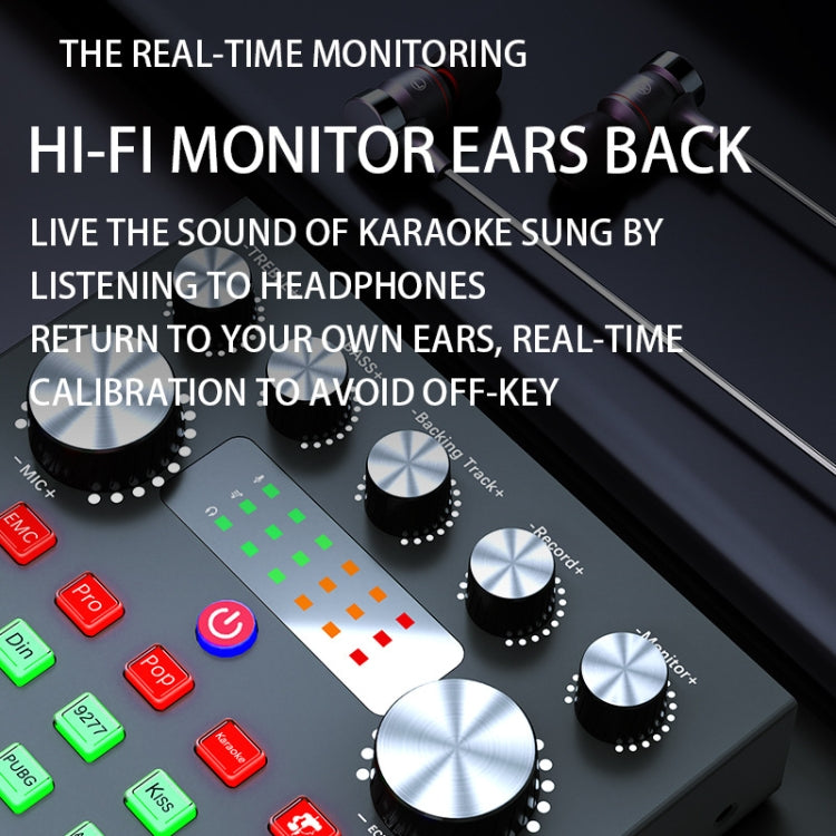 V8S Audio Mixer Live Voice Changer External Sound Card, Color: Black Triangle Set - Live Sound Effects Processors by PMC TechLife | Online Shopping South Africa | PMC TechLife | Buy Now Pay Later Mobicred