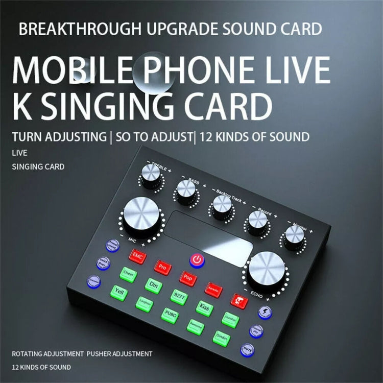 V8S Audio Mixer Live Voice Changer External Sound Card, Color: Black - Live Sound Effects Processors by PMC TechLife | Online Shopping South Africa | PMC TechLife | Buy Now Pay Later Mobicred