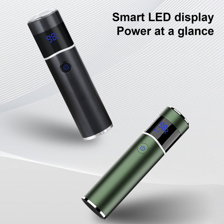 S-1090 IPX7 Waterproof 8D Portable LED Digital Display Round Electric Shaver(Black) - Shavers & Accessories by PMC TechLife | Online Shopping South Africa | PMC TechLife | Buy Now Pay Later Mobicred