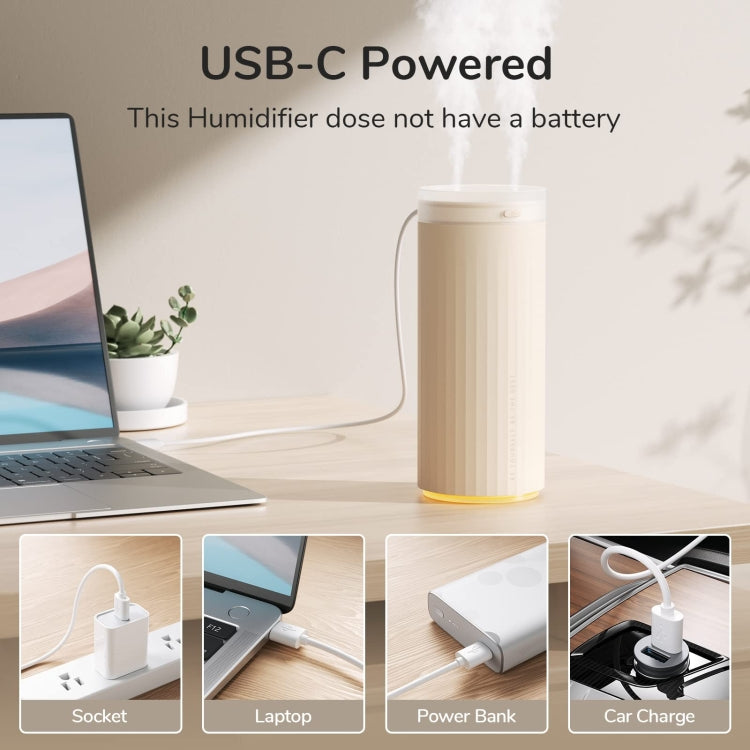 JisuLife HU16 Desktop Dual Mist Ports Humidifier, Color: White Plug-in - free shipping - PMC TechLife - Order now!