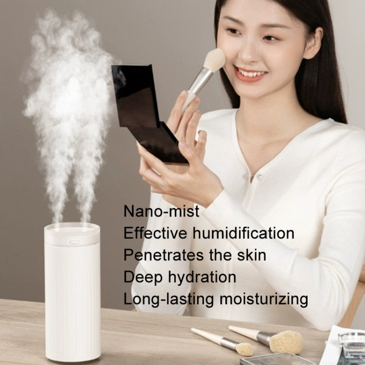 JisuLife HU16 Desktop Dual Mist Ports Humidifier, Color: White Rechargeable - free shipping - PMC TechLife - Order now!