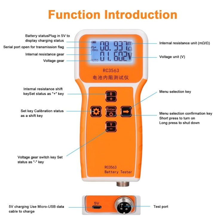 High-Precision Battery Voltage Internal Resistance Tester, Specifications: Host+Clamp - free shipping - PMC TechLife - Order now!
