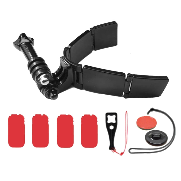 TUYU Motorcycle Integrated Hinged Helmet Chin Sports Camera Mounting Bracket, Style: With 4 Stickers - free shipping - PMC TechLife - Order now!