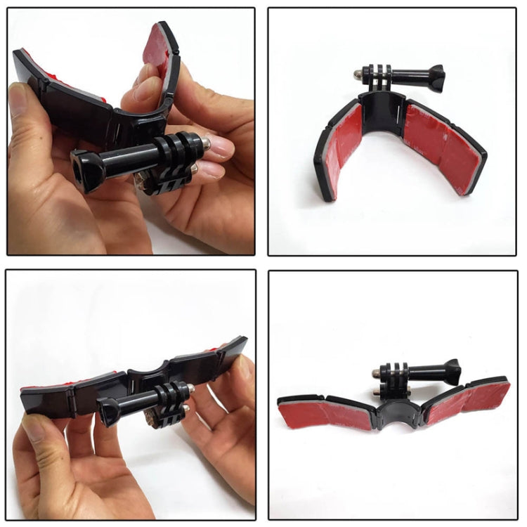 TUYU Motorcycle Integrated Hinged Helmet Chin Sports Camera Mounting Bracket, Style: With 2 Stickers - free shipping - PMC TechLife - Order now!