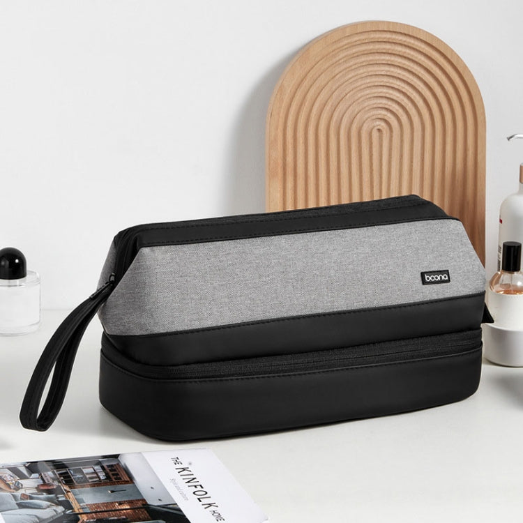 For Dyson Baona BN-DS005 Large-capacity Double-layer Hair Dryer Curling Iron Storage Bag(Gray) - For Dyson Accessories by Baona | Online Shopping South Africa | PMC TechLife | Buy Now Pay Later Mobicred