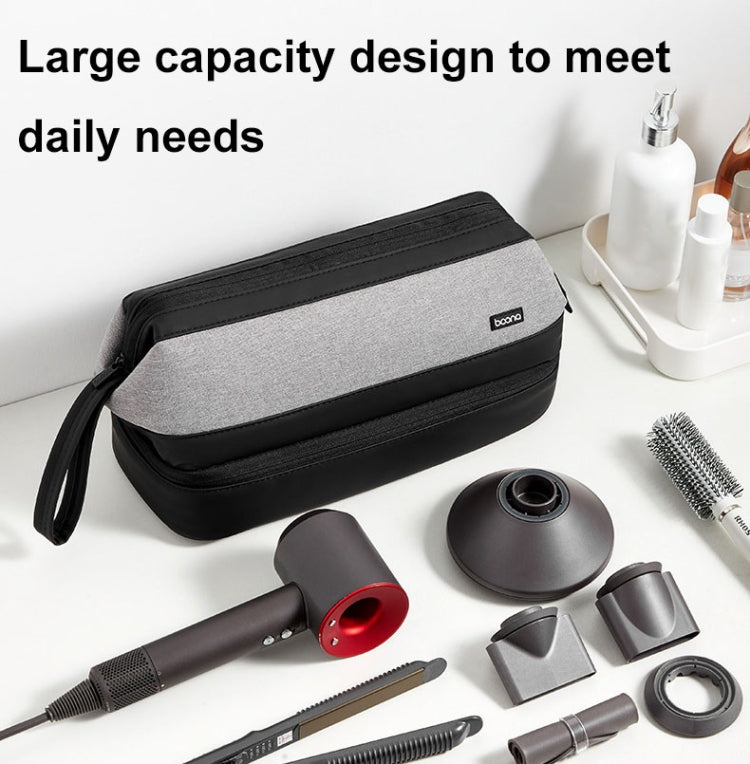 For Dyson Baona BN-DS005 Large-capacity Double-layer Hair Dryer Curling Iron Storage Bag(Gray) - For Dyson Accessories by Baona | Online Shopping South Africa | PMC TechLife | Buy Now Pay Later Mobicred