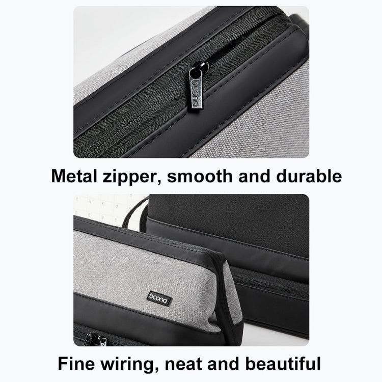 For Dyson Baona BN-DS005 Large-capacity Double-layer Hair Dryer Curling Iron Storage Bag(Gray) - For Dyson Accessories by Baona | Online Shopping South Africa | PMC TechLife | Buy Now Pay Later Mobicred