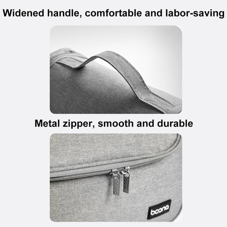 For Dyson Baona BN-DS002 Large Capacity Portable Handheld Hair Dryer Storage Bag with Hook(Gray) - For Dyson Accessories by Baona | Online Shopping South Africa | PMC TechLife | Buy Now Pay Later Mobicred
