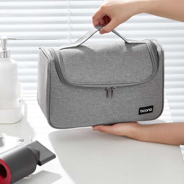 For Dyson Baona BN-DS002 Large Capacity Portable Handheld Hair Dryer Storage Bag with Hook(Gray) - For Dyson Accessories by Baona | Online Shopping South Africa | PMC TechLife | Buy Now Pay Later Mobicred
