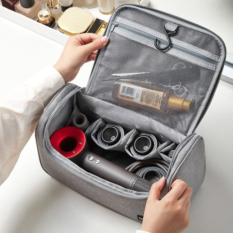 For Dyson Baona BN-DS002 Large Capacity Portable Handheld Hair Dryer Storage Bag with Hook(Gray) - For Dyson Accessories by Baona | Online Shopping South Africa | PMC TechLife | Buy Now Pay Later Mobicred