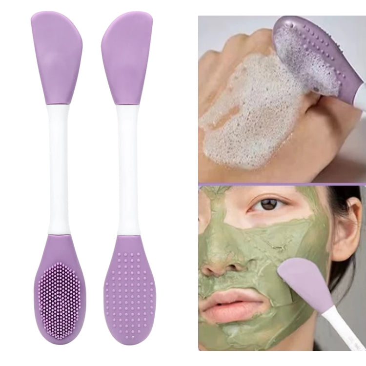 2pcs Dual Head Silicone Face Mask Brush Face Cleansing Massage Brush Mud Mask Applicator(Rose) - free shipping - PMC TechLife - Order now!