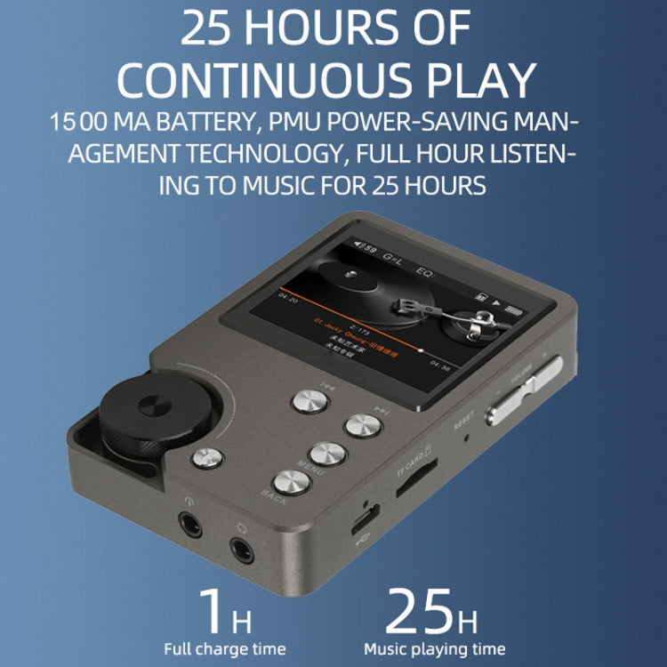 With 128GB TF Card HIFI Lossless DSD256 Music Player Sports MP3(Silver Gray) - MP3 Player by PMC TechLife | Online Shopping South Africa | PMC TechLife | Buy Now Pay Later Mobicred