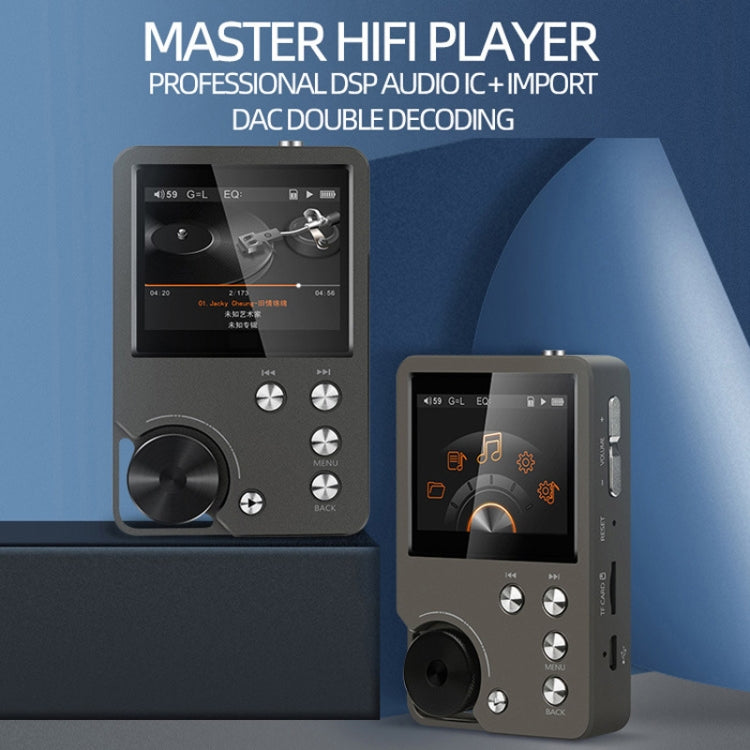 With 128GB TF Card HIFI Lossless DSD256 Music Player Sports MP3(Silver Gray) - MP3 Player by PMC TechLife | Online Shopping South Africa | PMC TechLife | Buy Now Pay Later Mobicred