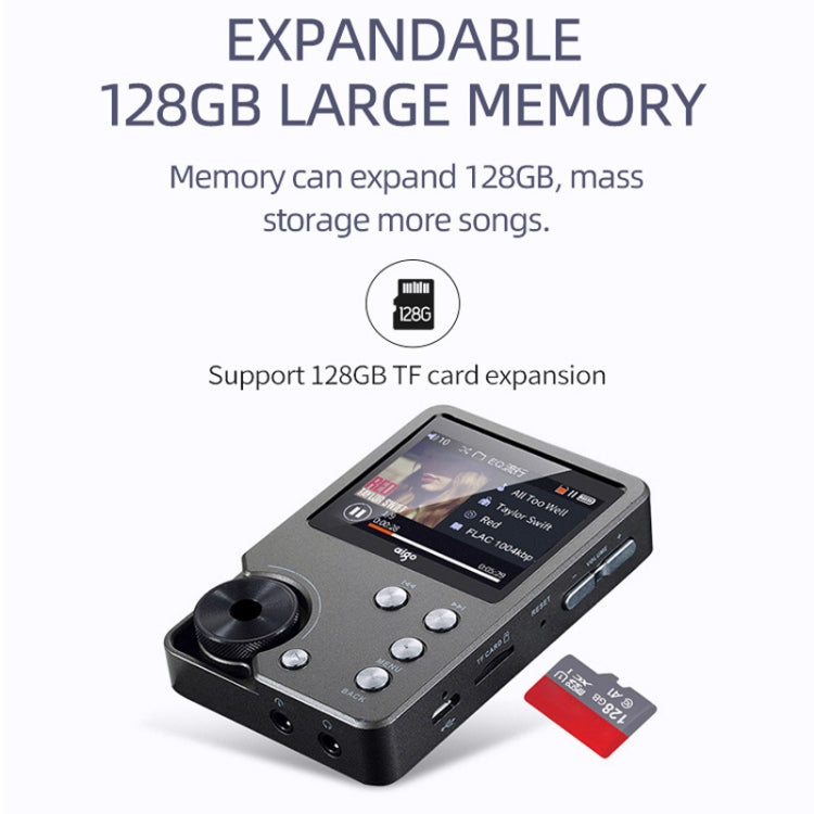 With 64GB TF Card HIFI Lossless DSD256 Music Player Sports MP3(Silver Gray) - MP3 Player by PMC TechLife | Online Shopping South Africa | PMC TechLife | Buy Now Pay Later Mobicred