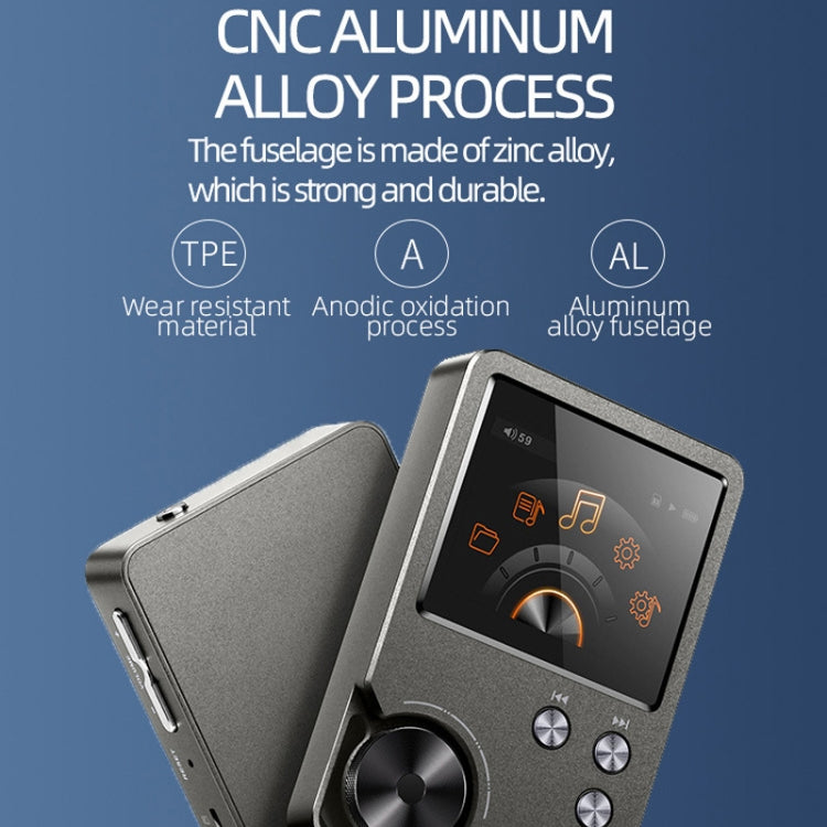 With 64GB TF Card HIFI Lossless DSD256 Music Player Sports MP3(Silver Gray) - MP3 Player by PMC TechLife | Online Shopping South Africa | PMC TechLife | Buy Now Pay Later Mobicred