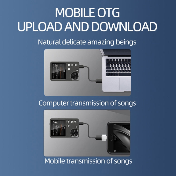 With 64GB TF Card HIFI Lossless DSD256 Music Player Sports MP3(Silver Gray) - MP3 Player by PMC TechLife | Online Shopping South Africa | PMC TechLife | Buy Now Pay Later Mobicred