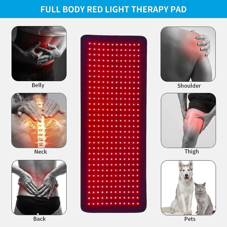 360 LED Beads Red Light Physical Therapy Waist Pad Infrared Fitness Light Therapy Pad AU Plug - free shipping - PMC TechLife - Order now!
