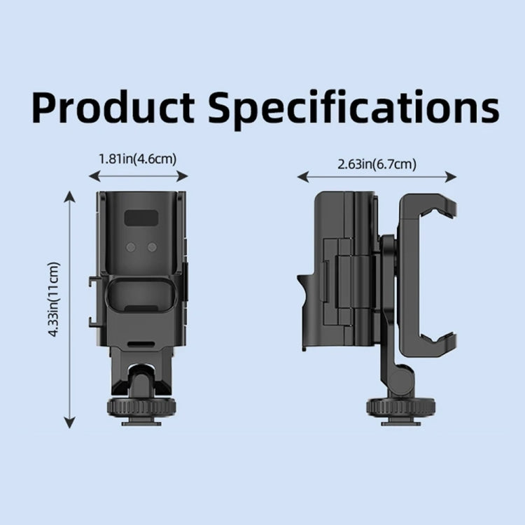 For DJI Osmo Pocket 3 Phone Holder Expansion Bracket With 3 Cold Shoe Port(Black) - free shipping - PMC TechLife - Order now!