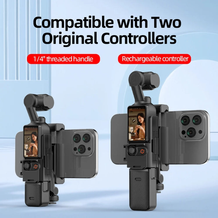 For DJI Osmo Pocket 3 Phone Holder Expansion Bracket With 3 Cold Shoe Port(Black) - free shipping - PMC TechLife - Order now!