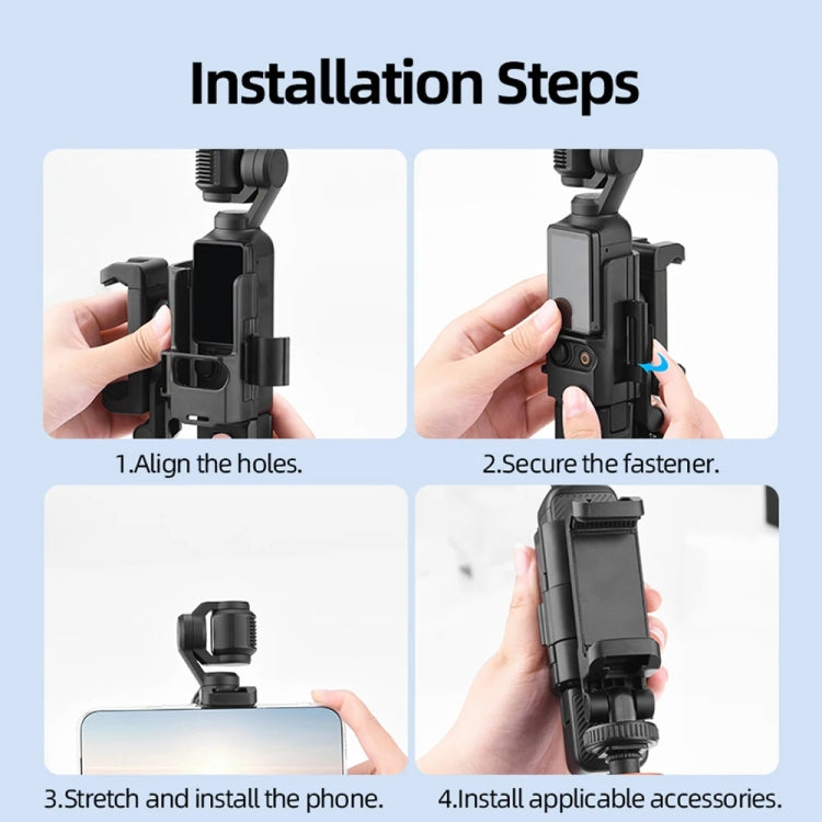 For DJI Osmo Pocket 3 Phone Holder Expansion Bracket With 3 Cold Shoe Port(Black) - free shipping - PMC TechLife - Order now!