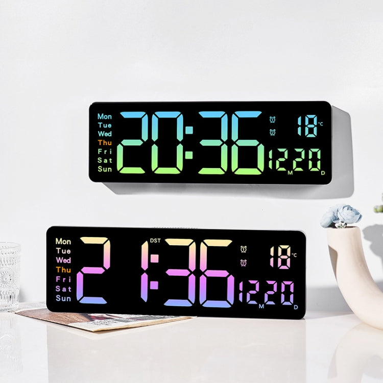 5526 LED Digital Display Electronic Wall Clock Multifunctional Countdown Alarm Clock(A Pink) - Wall Clock by PMc TechLife | Online Shopping South Africa | PMc TechLife | Buy Now Pay Later Mobicred
