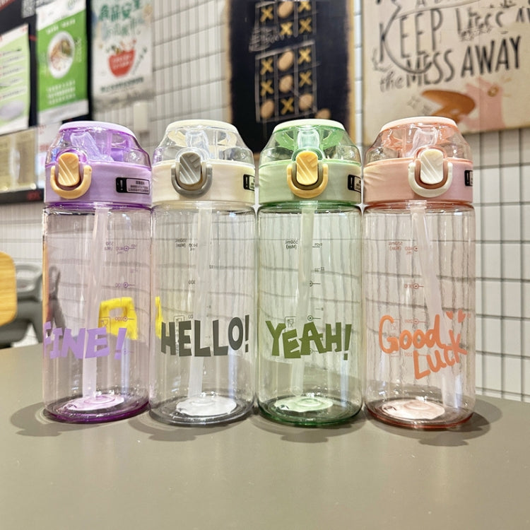 Student Portable Bouncing Straw Large Capacity Drop Resistant Plastic Cups, Style: 550ml Green - Kettles by PMC TechLife | Online Shopping South Africa | PMC TechLife | Buy Now Pay Later Mobicred