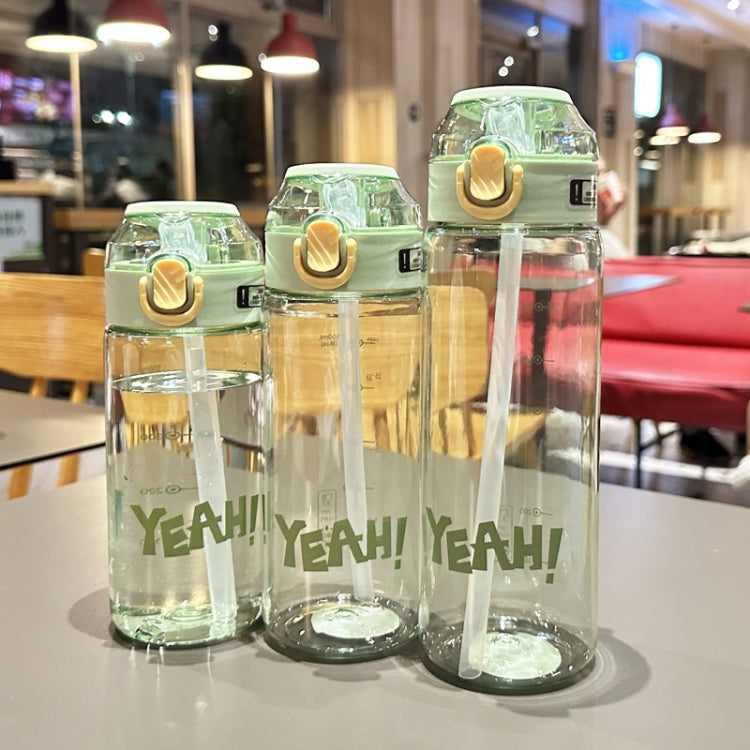 Student Portable Bouncing Straw Large Capacity Drop Resistant Plastic Cups, Style: 550ml Green - Kettles by PMC TechLife | Online Shopping South Africa | PMC TechLife | Buy Now Pay Later Mobicred