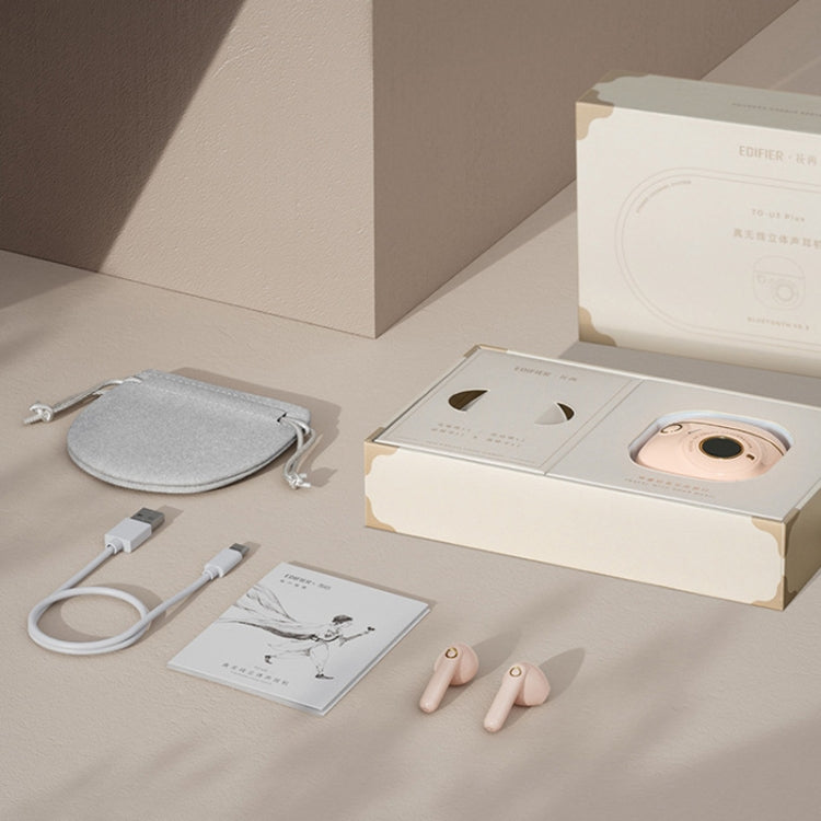 Edifier TO-U3 Plus Noise Reduction Sports Wireless Bluetooth Earphones(Pink) - free shipping - PMC Jewellery - Order now!