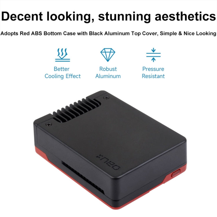 Waveshare 26587 For Raspberry Pi 5 Argon Neo Aluminum Alloy Case, Spec: M.2 Upgraded - free shipping - PMC Jewellery - Order now!